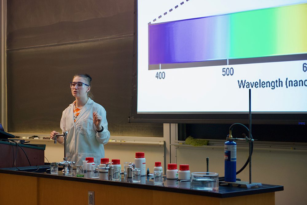 Margaret Kocherga in the Nanoscale science lab