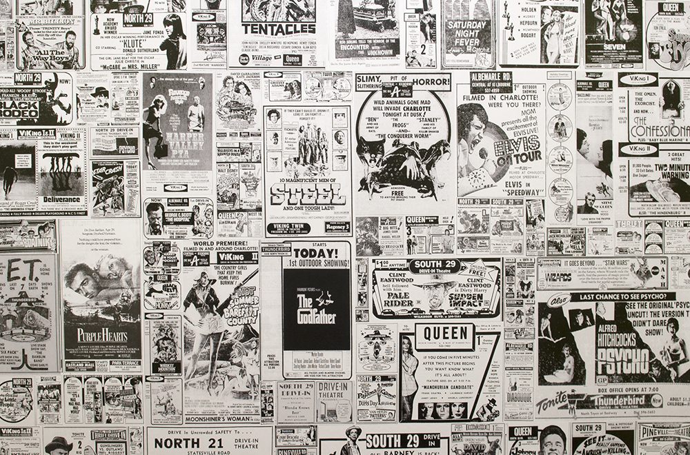 Old movie clippings from the Manor Theater