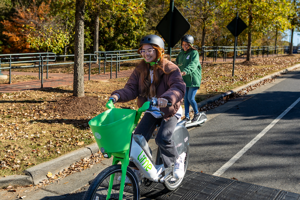 e-scooters and e-bikes on campus