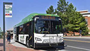 Photo of UNC Charlotte bus