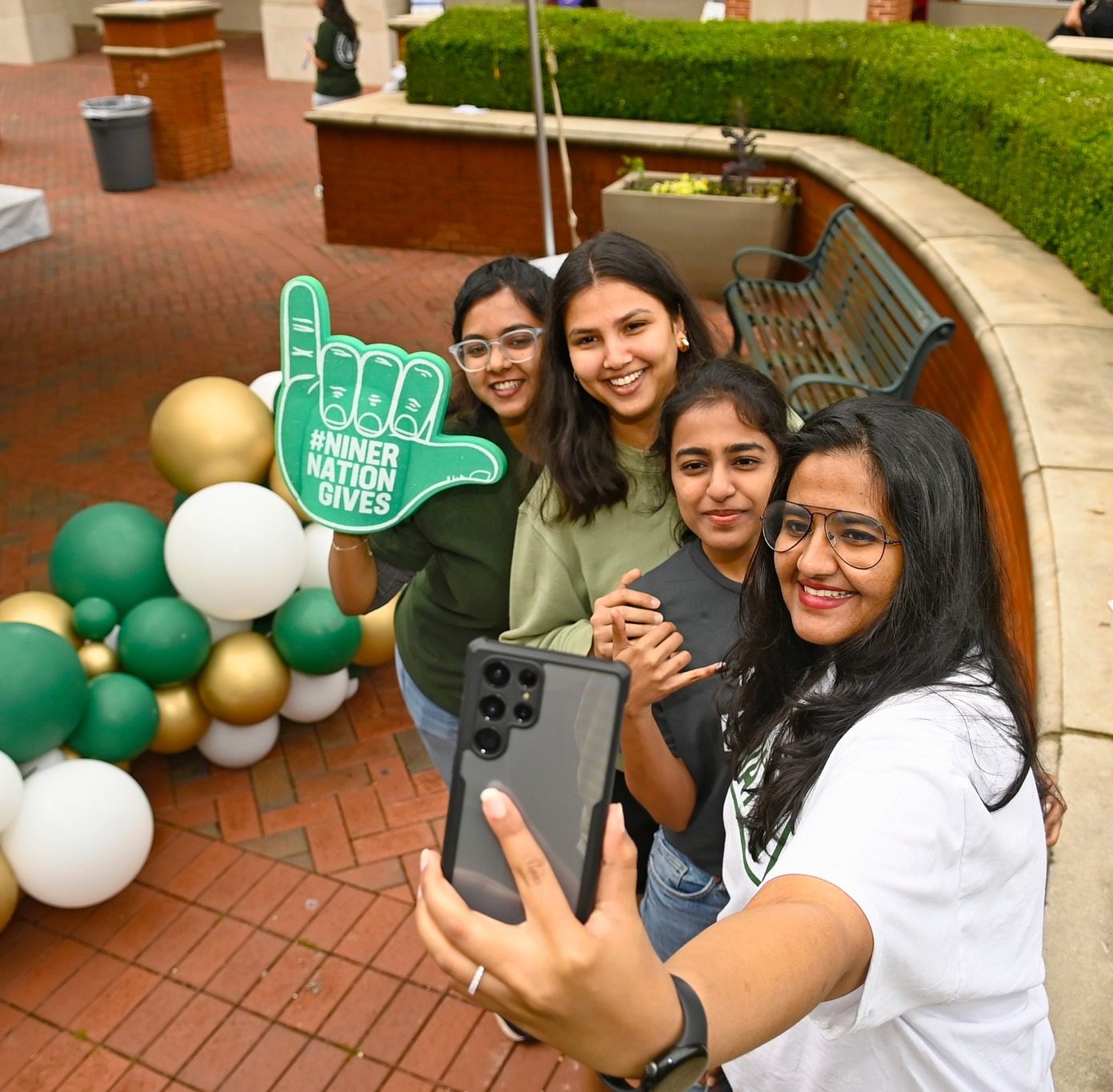 Students at the Niner Nation Gives event