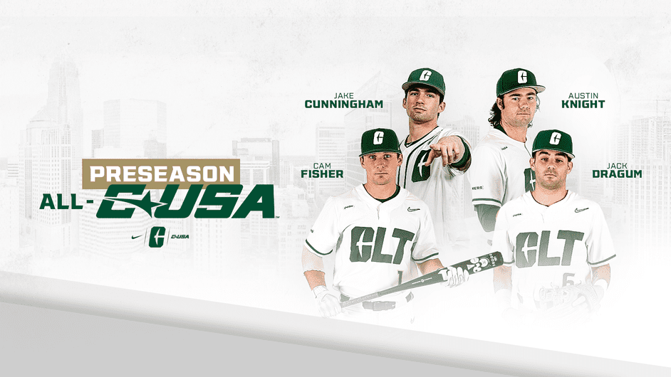 Four Charlotte 49ers baseball players were named to the 2023 Conference USA Preseason All-Conference Team