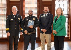 Photo: Cpl. James Rusher Receives Officer of the Year Honors